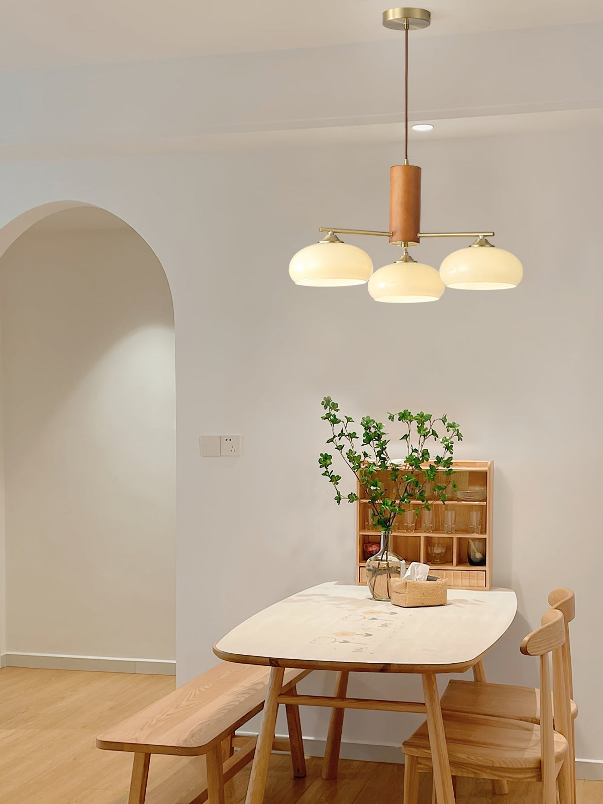 Velisian Natuurlijke Persimmon glas Kroonluchter