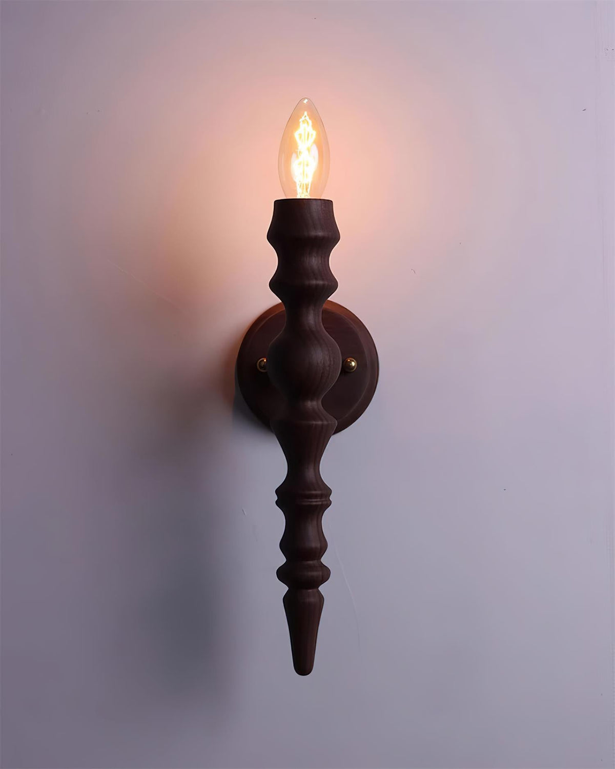 Wandlamp moderne vintage houten behuizing meerdere walnootafwerkingen