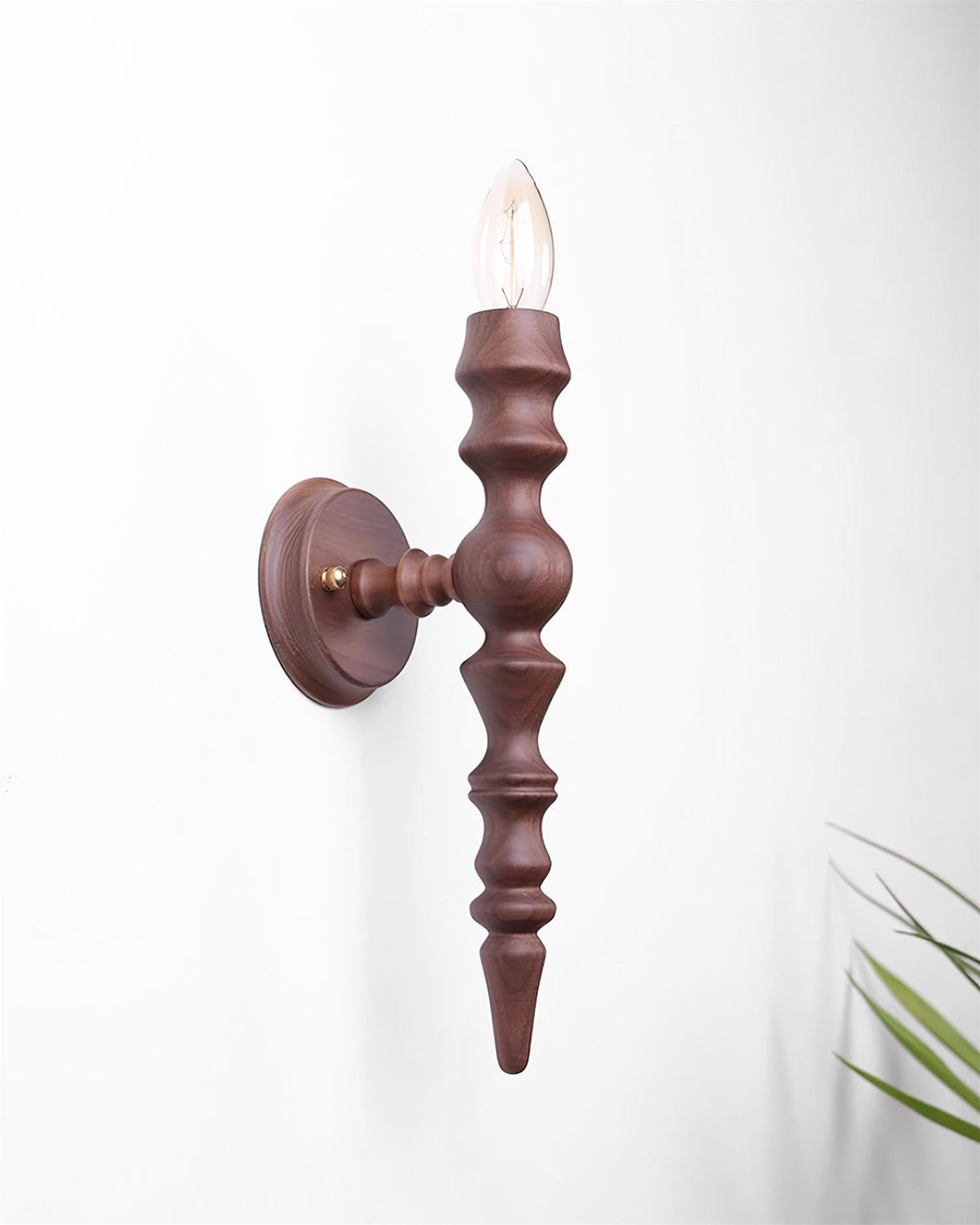 Wandlamp moderne vintage houten behuizing meerdere walnootafwerkingen