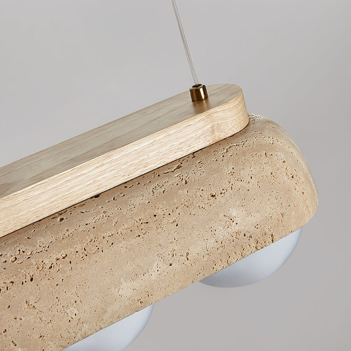 Yeln hanglamp van geel travertin