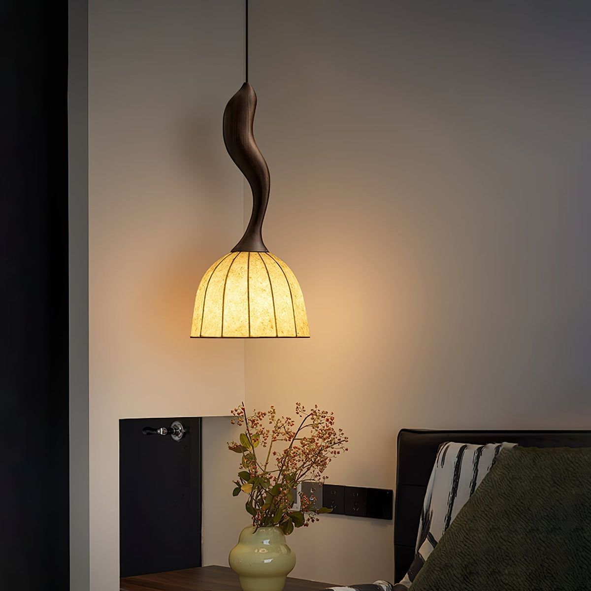 Colire Creativiteit Twisted Hout hanglamp