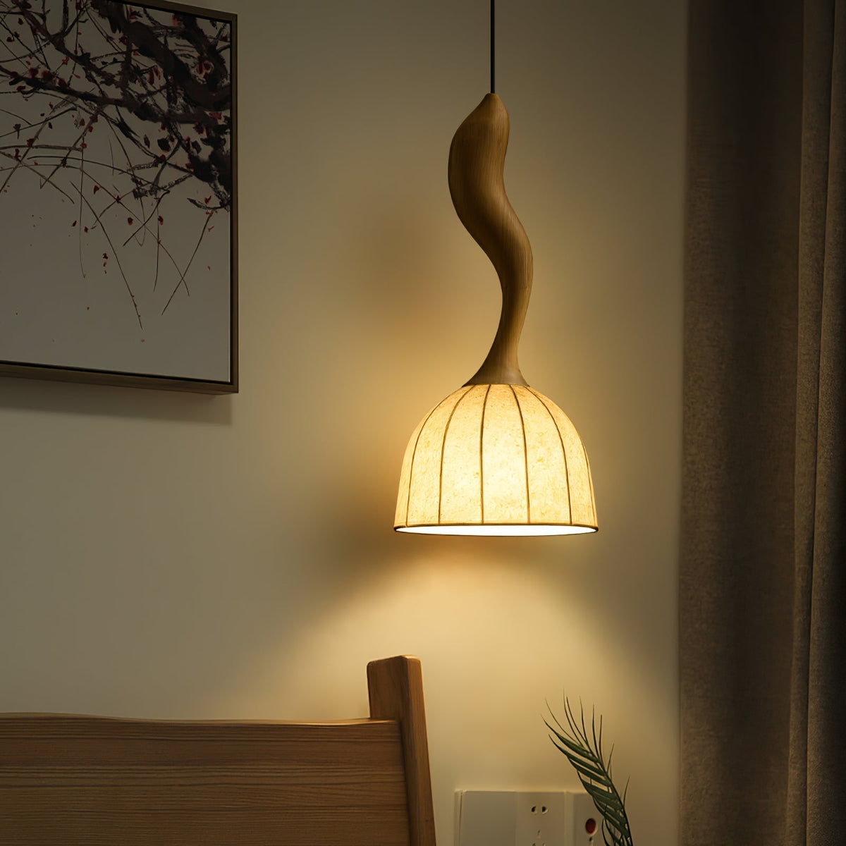 Colire Creativiteit Twisted Hout hanglamp