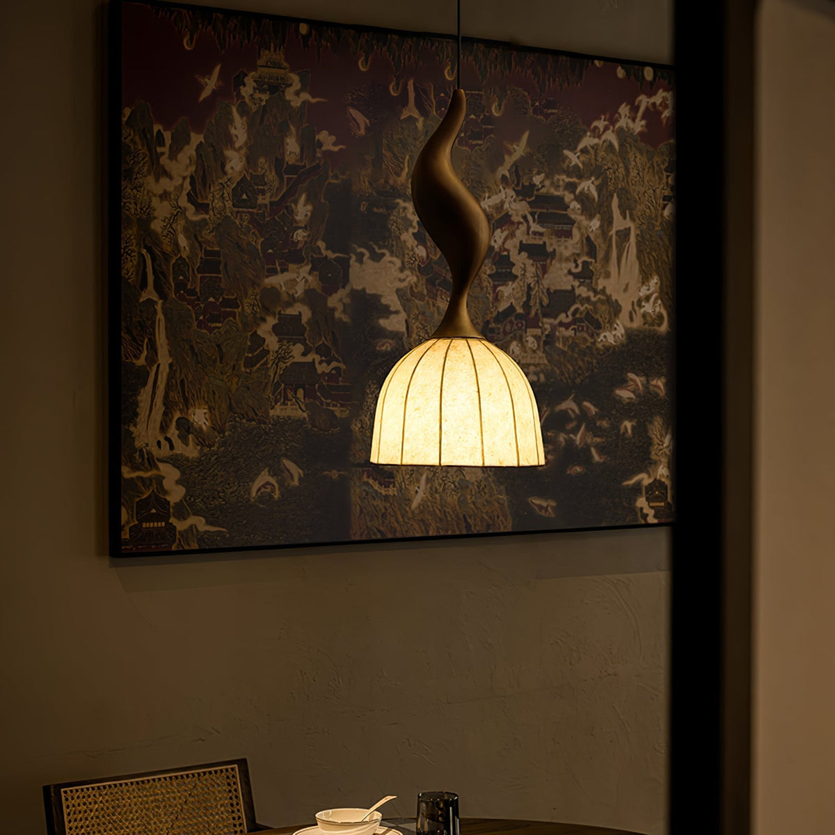 Colire Creativiteit Twisted Hout hanglamp