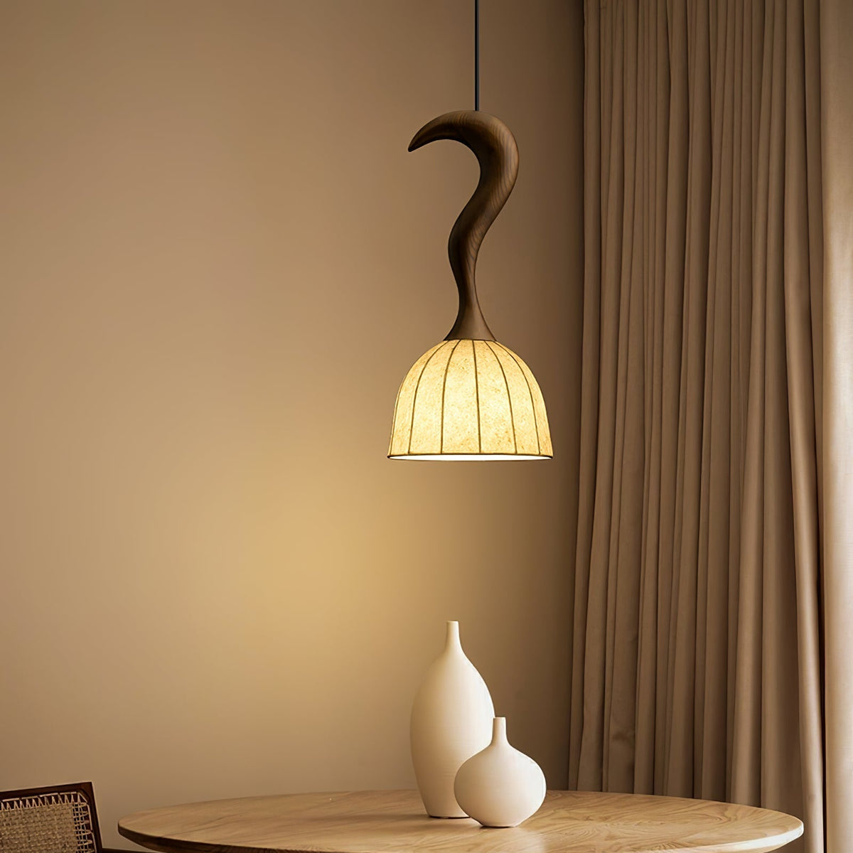 Colire Creativiteit Twisted Hout hanglamp