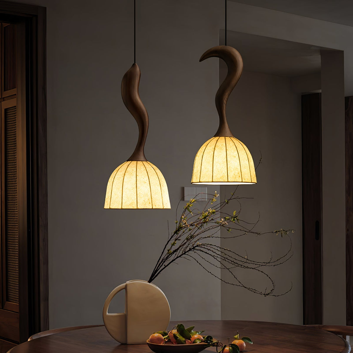 Colire Creativiteit Twisted Hout hanglamp