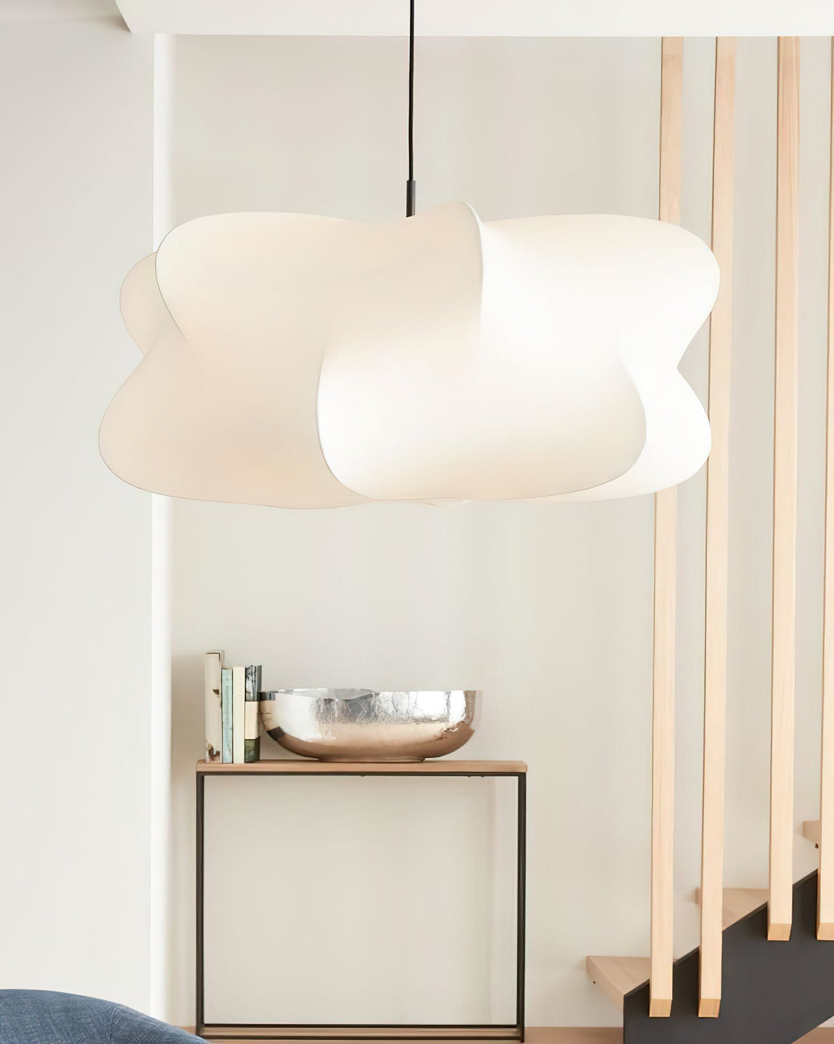 Bibi hanglamp met decoratieve zijden kap