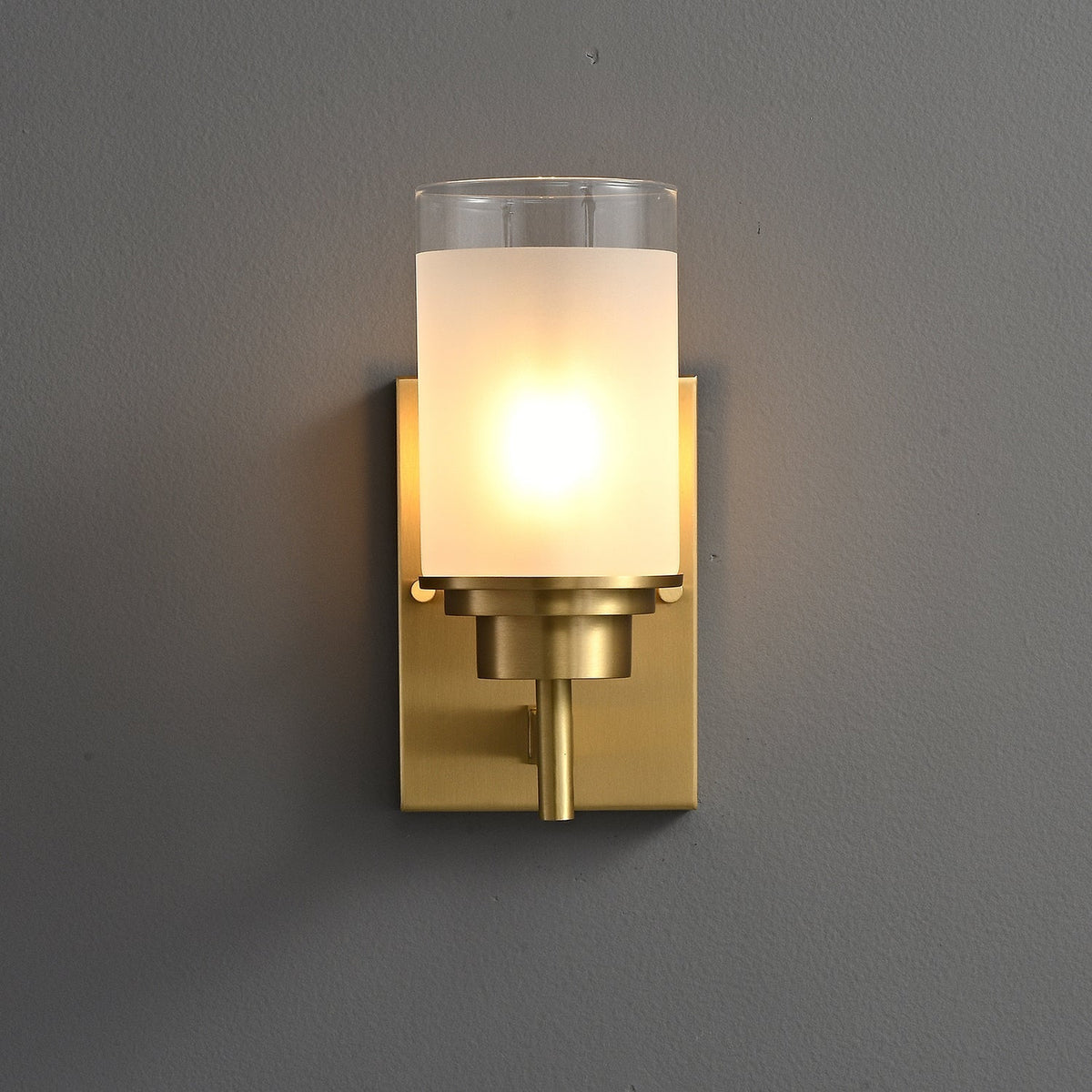 Myvele elegantie Vintage messing glas wandlamp