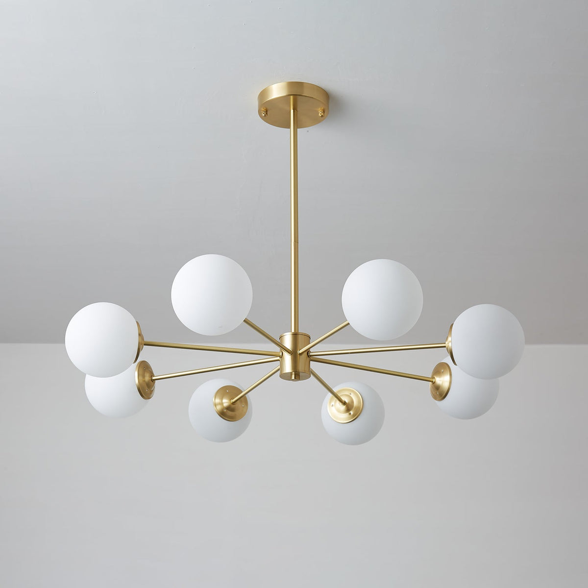 Velirora kroonluchter Elysium messing matglasbollen
