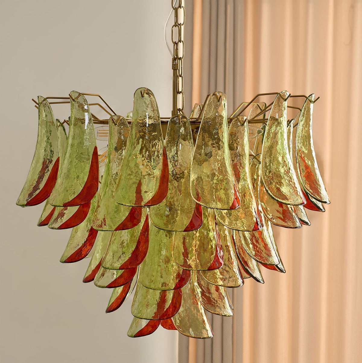 Celoraria Kroonluchter Murano-glas Bloemblaadjes Elegante