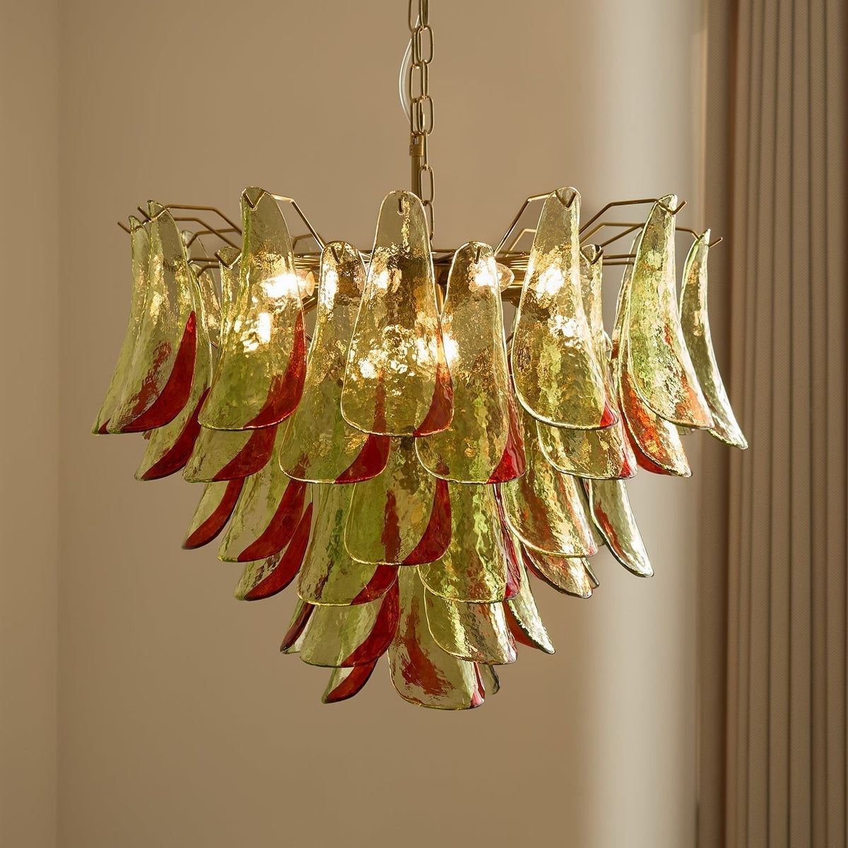 Celoraria Kroonluchter Murano-glas Bloemblaadjes Elegante