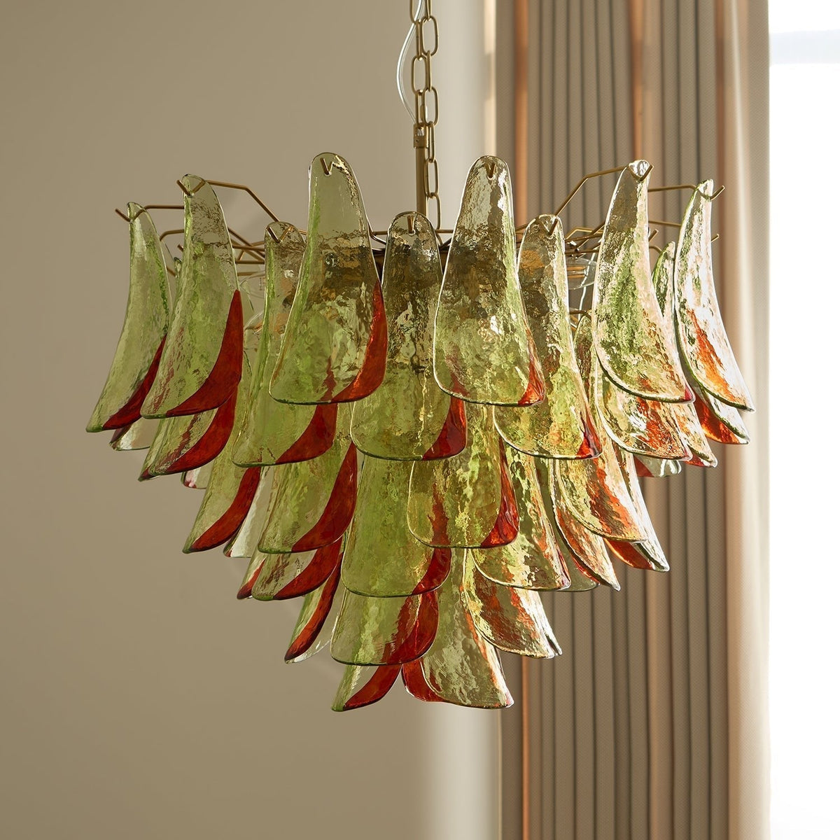 Celoraria Kroonluchter Murano-glas Bloemblaadjes Elegante