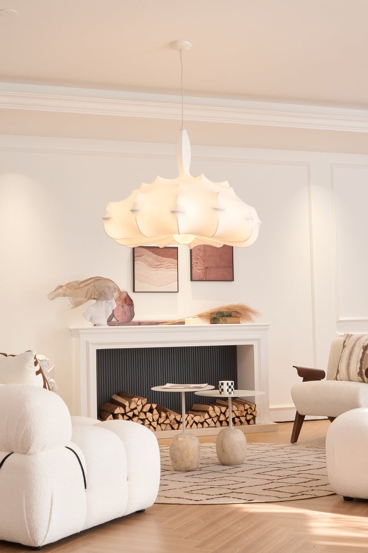 Soti moderne hanglamp van zijde