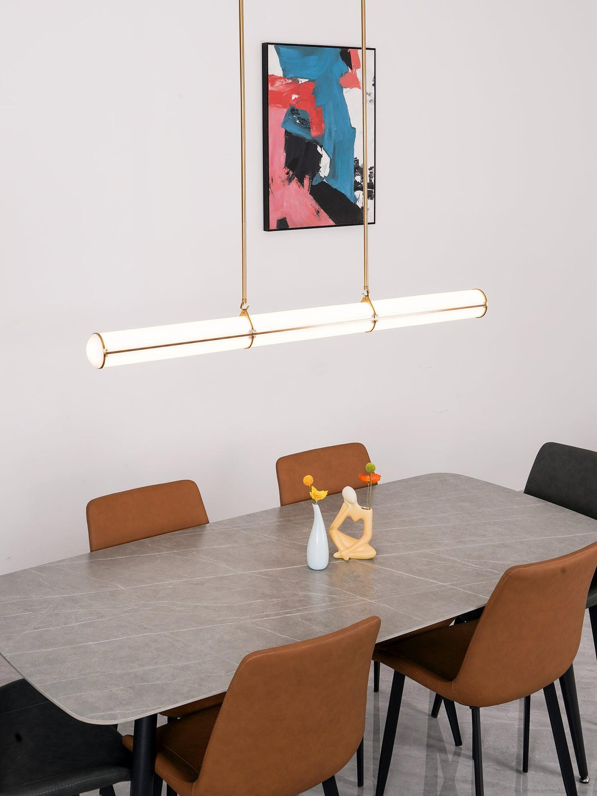 Rivenette hanglamp cilindrisch eindeloos voor eetkamer