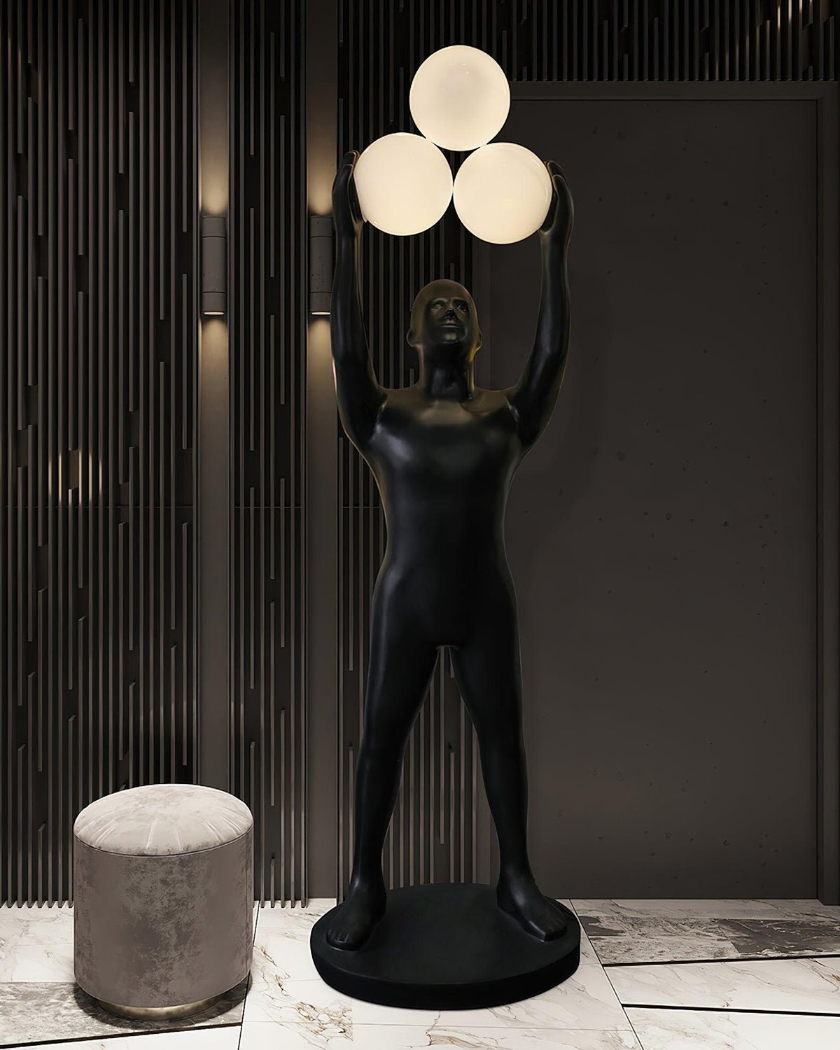 Athranis Uplifted Zwart Sculpturale vloerlamp