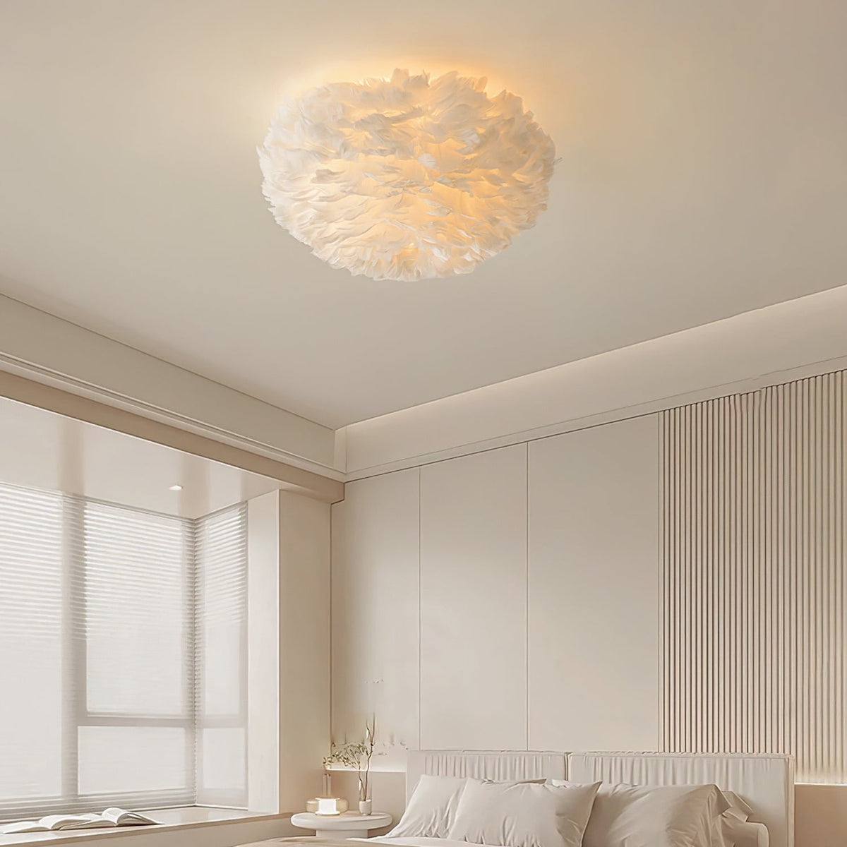 Zalore Premium Noordse kunst plafondlamp met veren