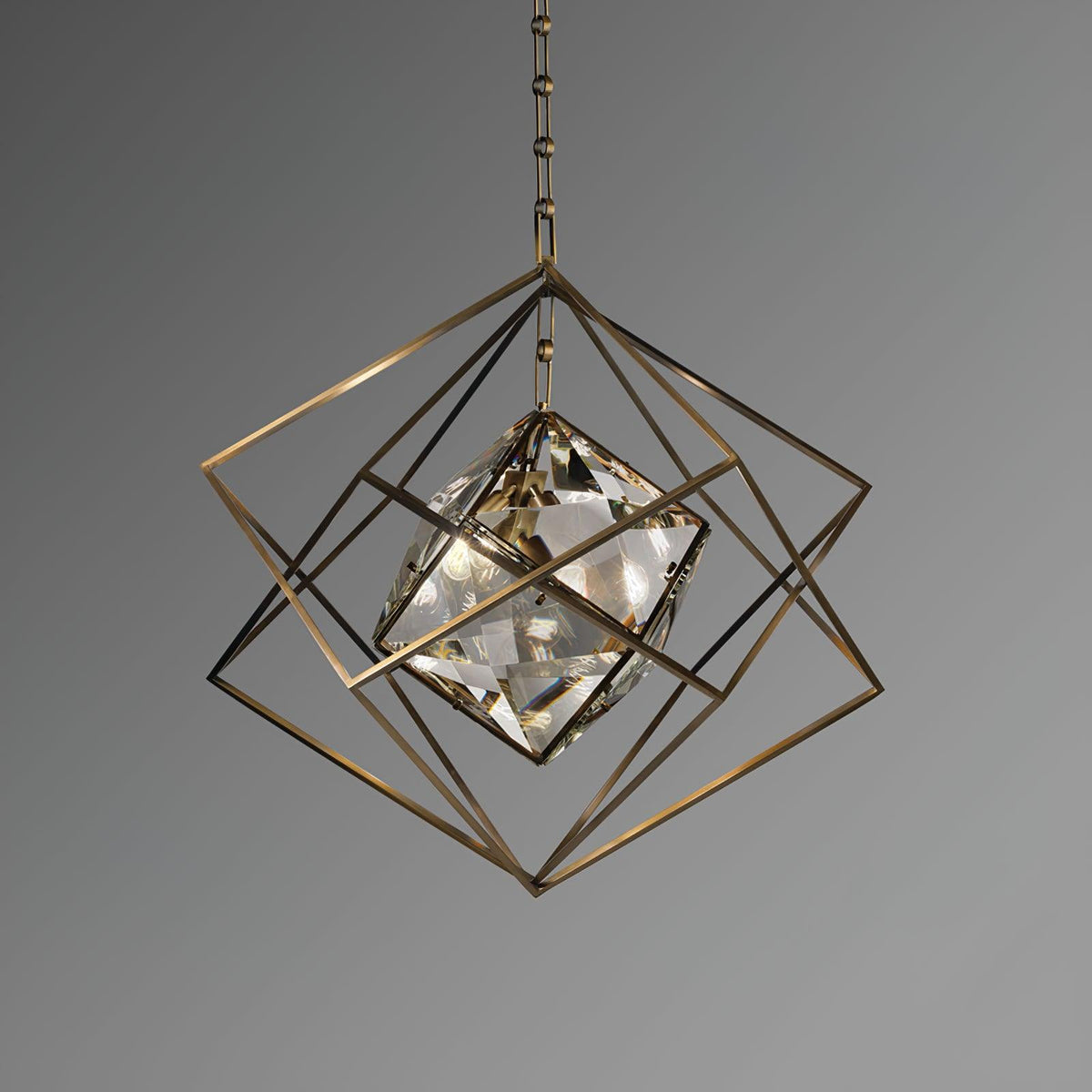 Zovin messing & kristal glamoureus hanglamp