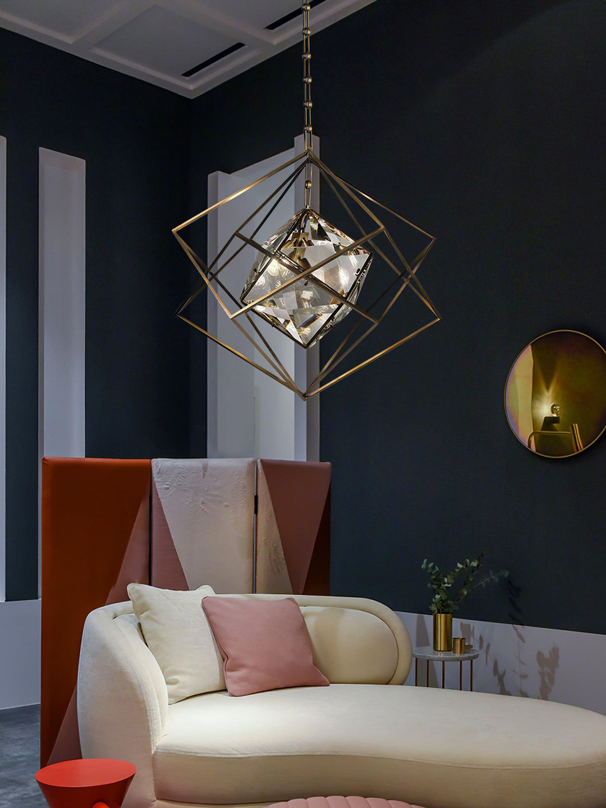 Zovin messing & kristal glamoureus hanglamp