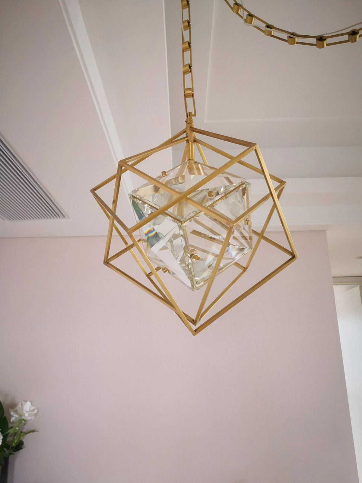 Zovin messing & kristal glamoureus hanglamp