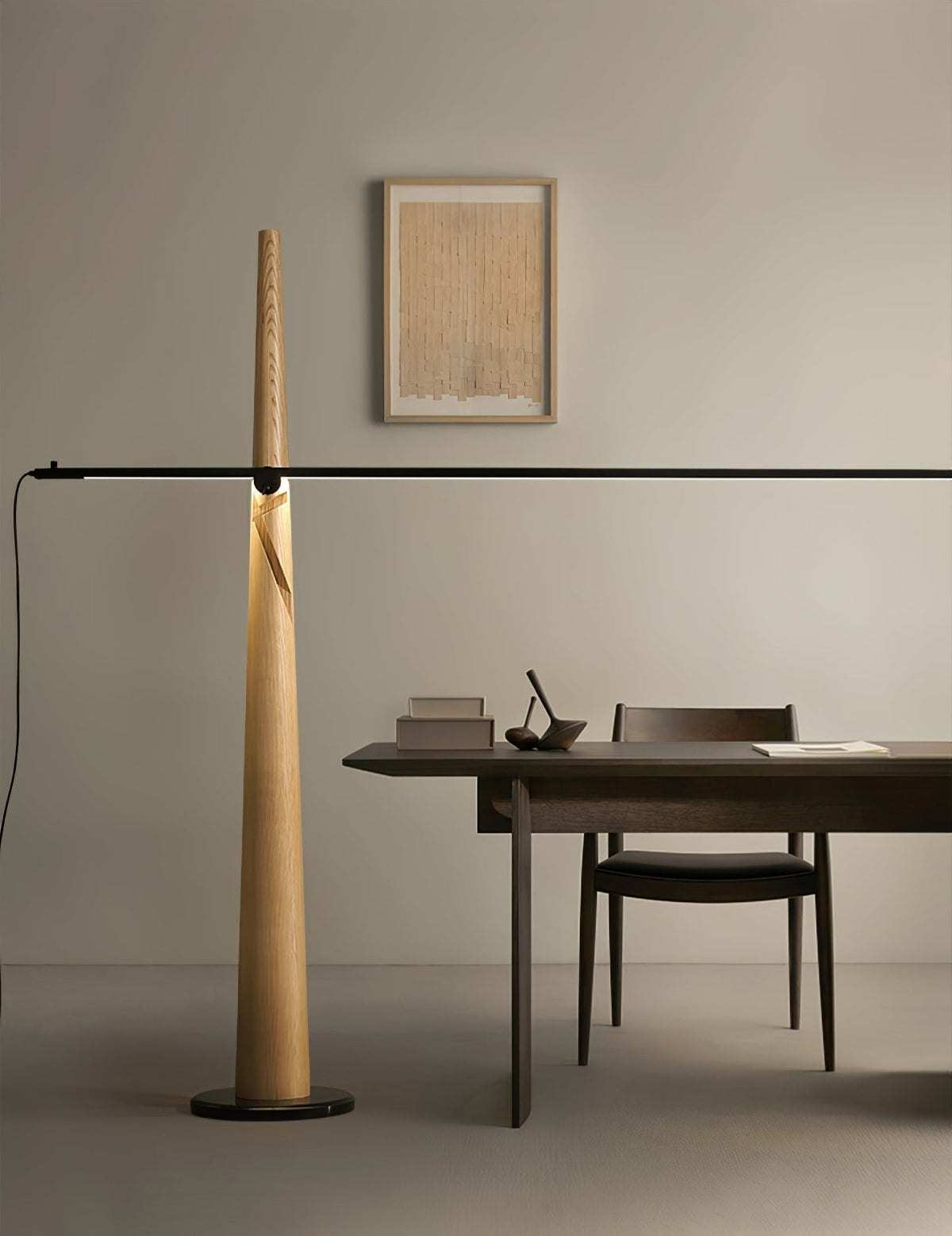 Ovelila Minimalistische houten vloerlamp