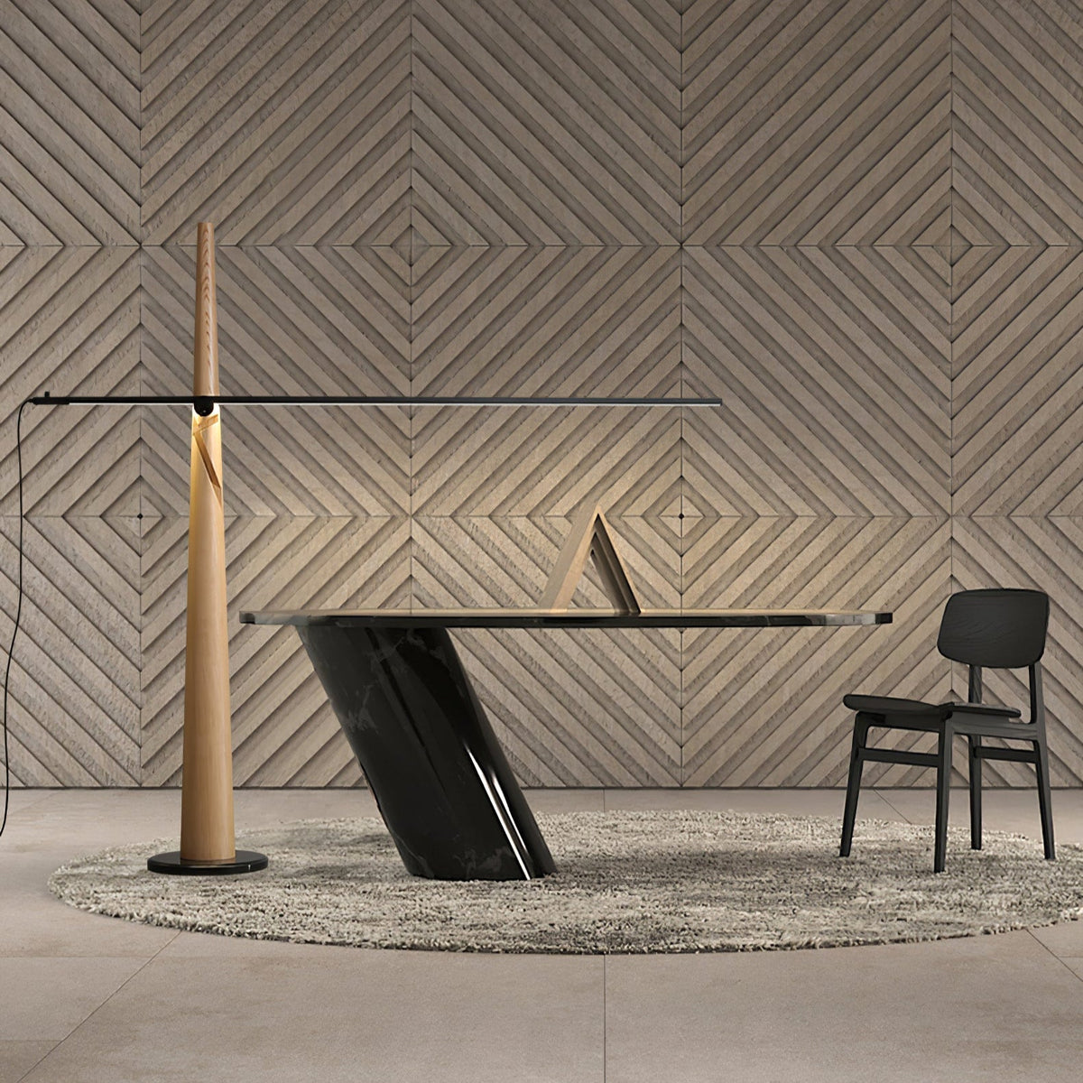 Ovelila Minimalistische houten vloerlamp
