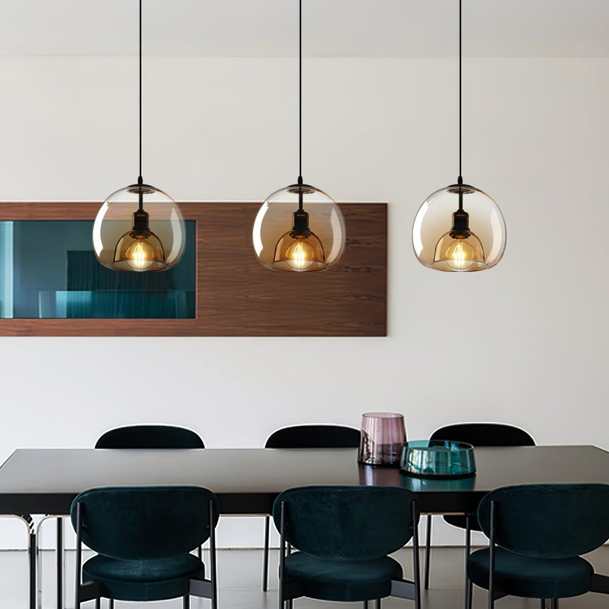 Qev Noordse kunst Pearl glas hanglamp