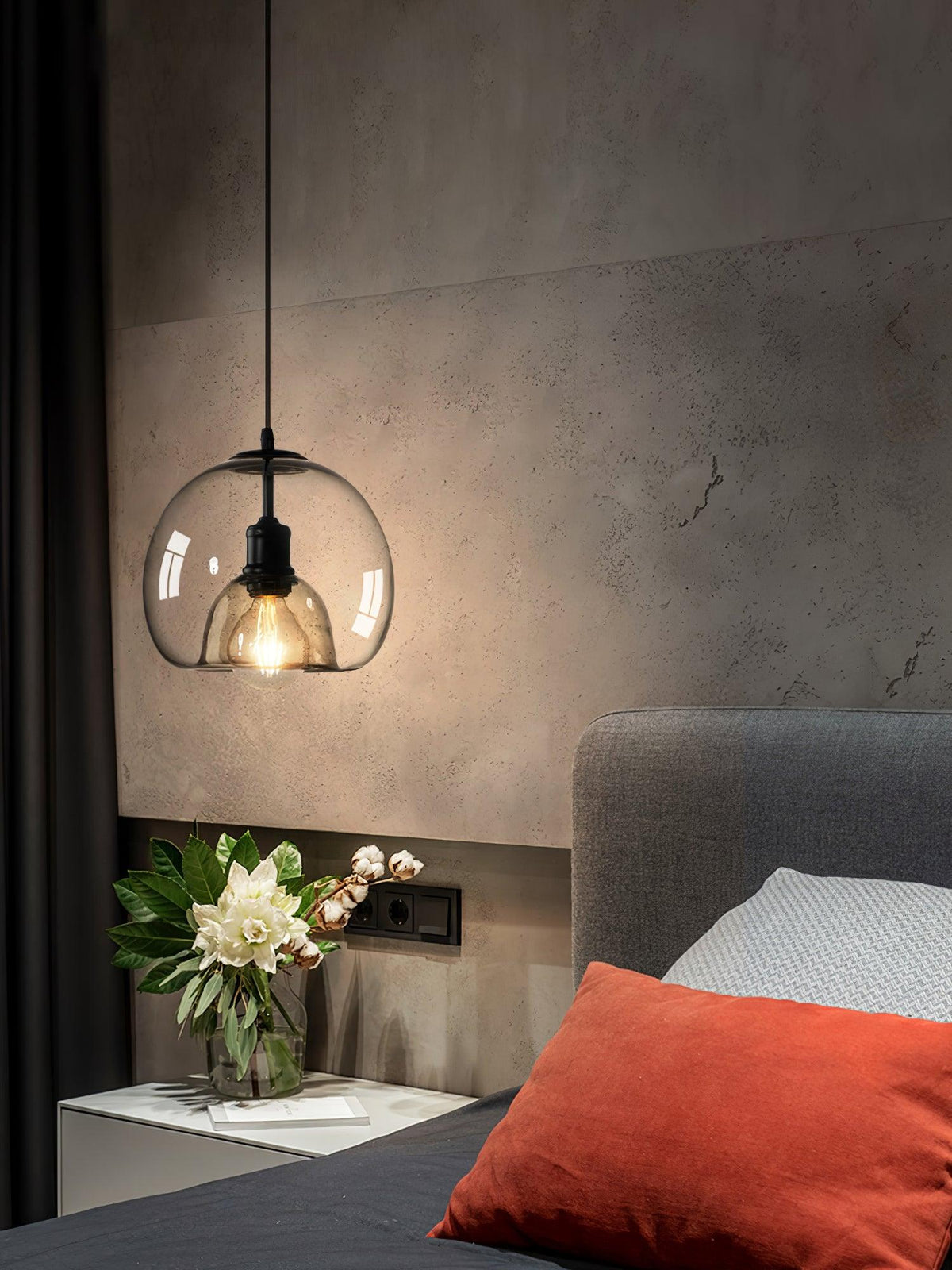 Qev Noordse kunst Pearl glas hanglamp