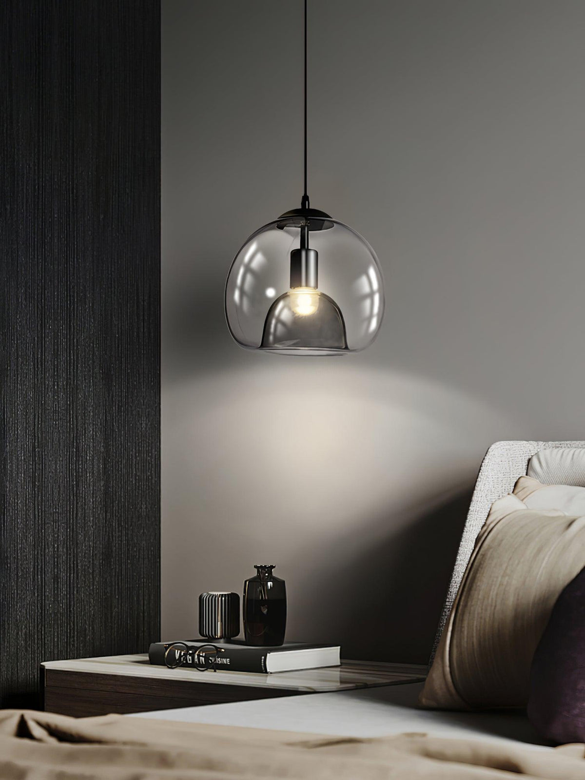 Qev Noordse kunst Pearl glas hanglamp