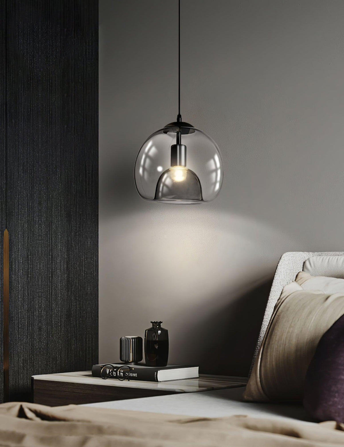 Qev Noordse kunst Pearl glas hanglamp
