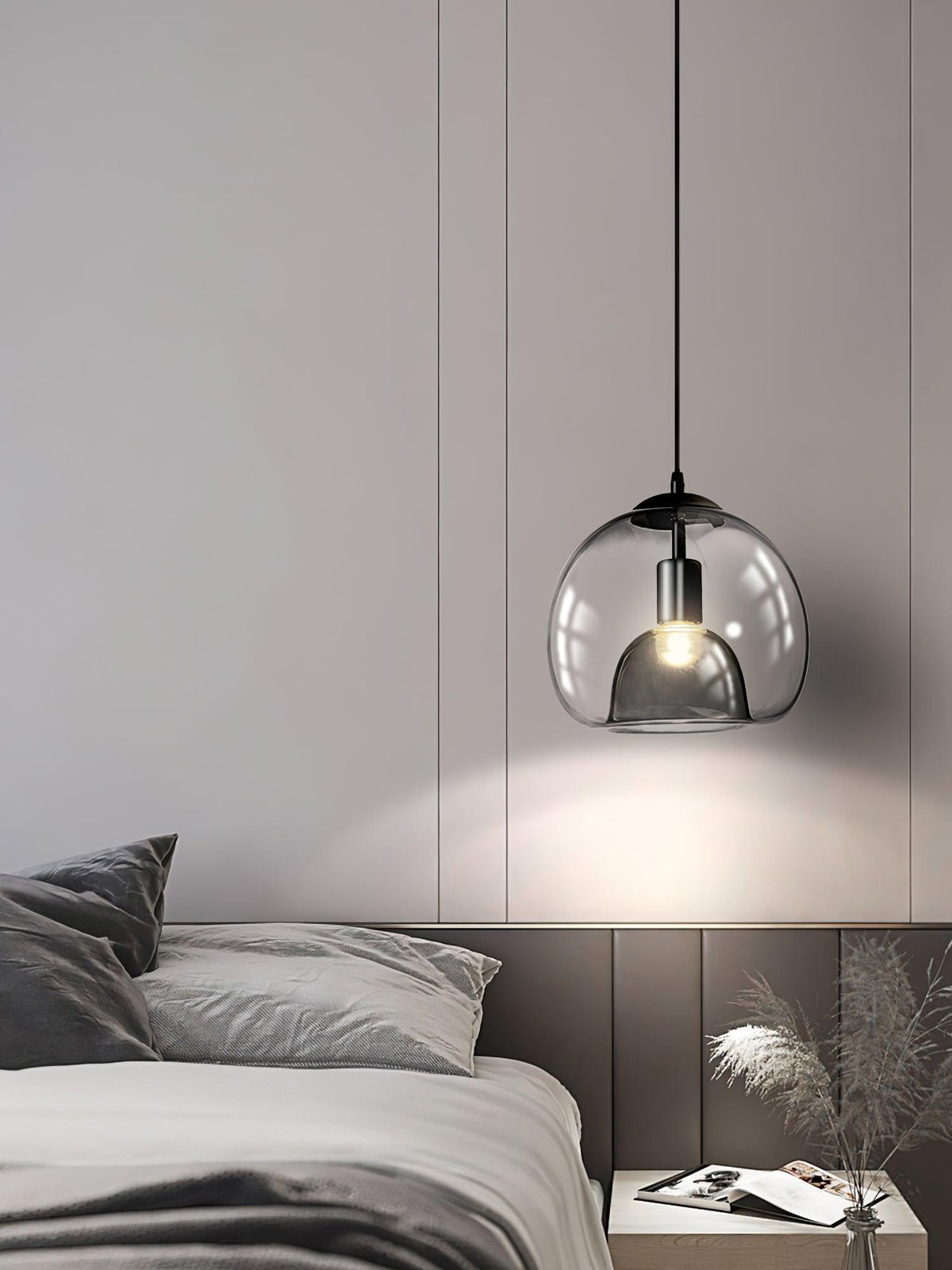 Qev Noordse kunst Pearl glas hanglamp