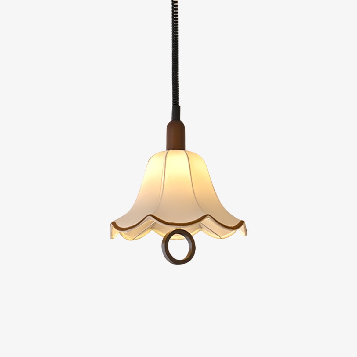Eurvaryra klassieke elegantie hanglamp van textiel en hout