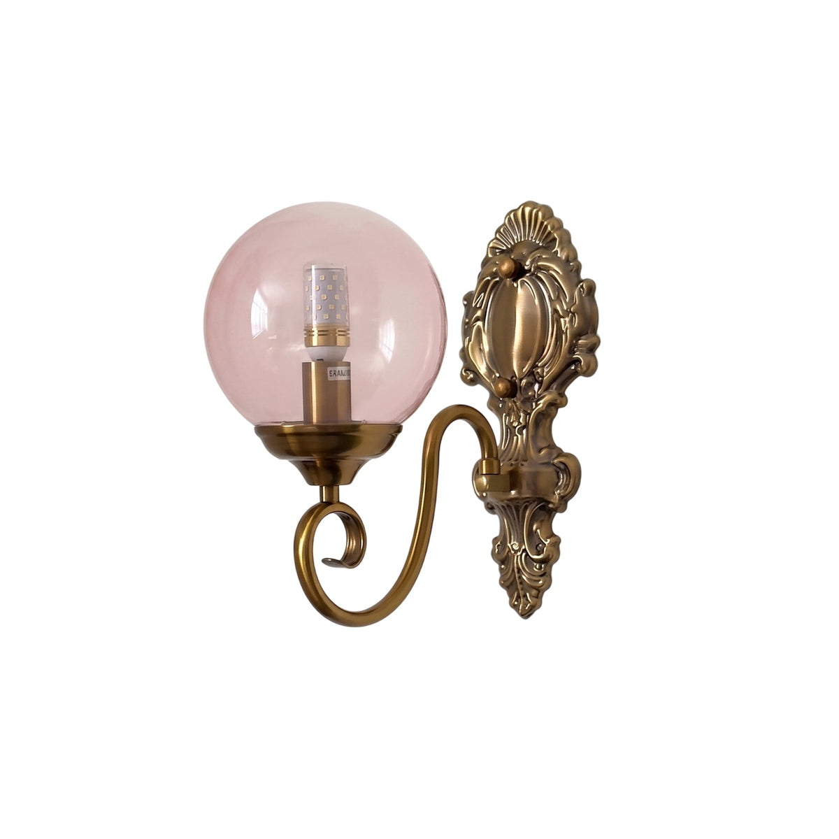 Lavinia wandlamp met en roze afwerking
