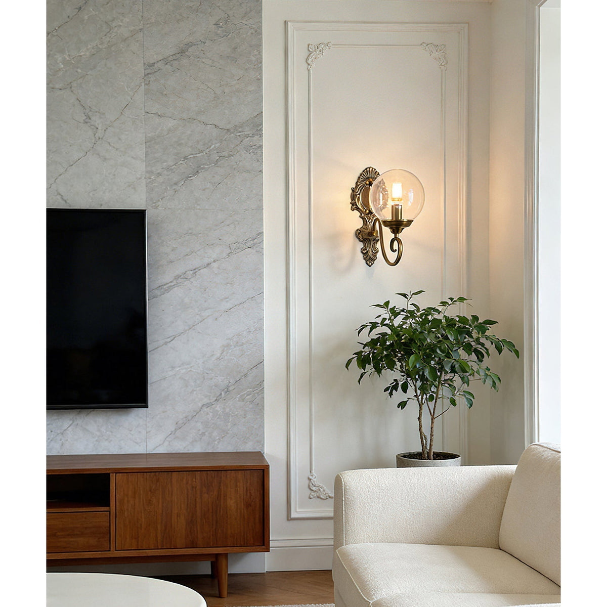 Lavinia wandlamp met en roze afwerking