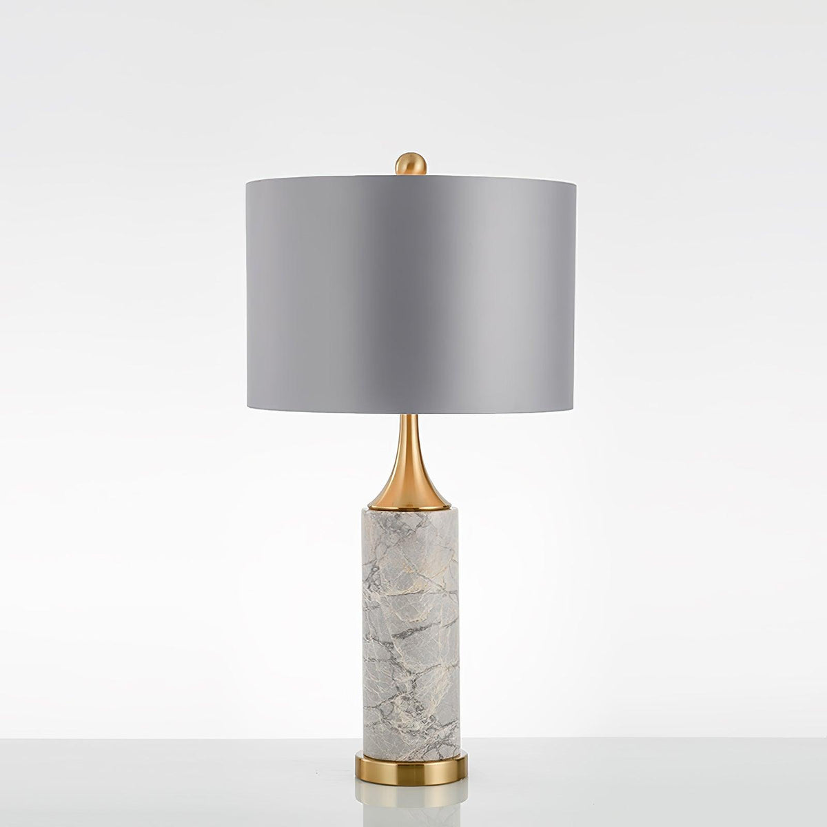 Yeth tafellamp in marmer en stof