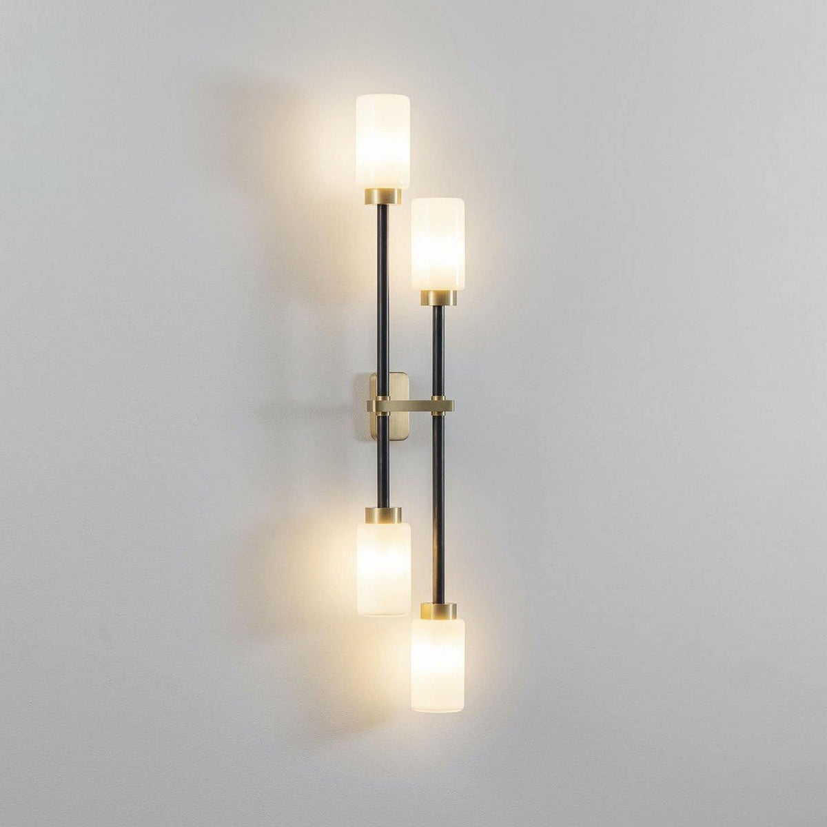 Tekas wandlamp Cilinder glas Lineair