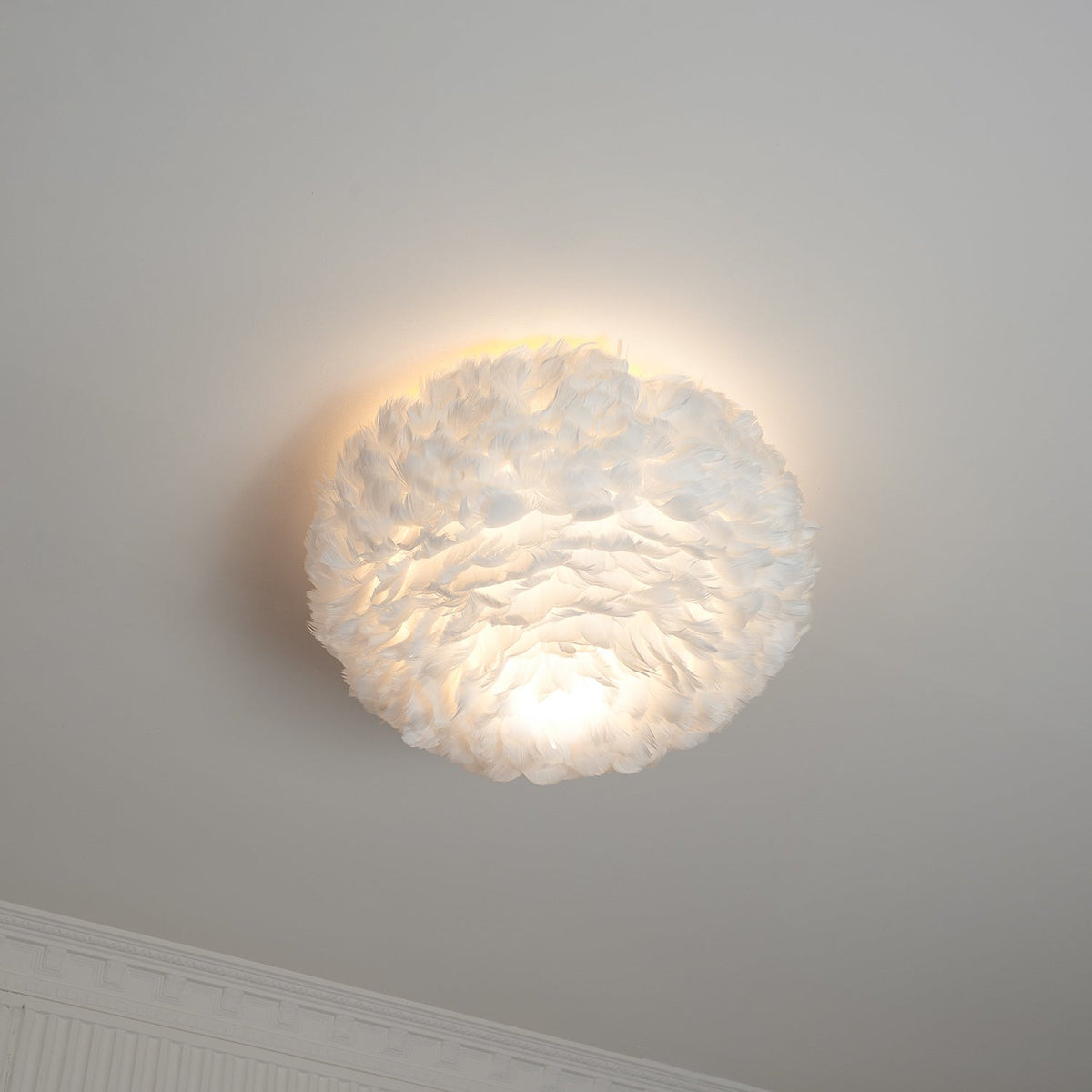 Zalore Premium Noordse kunst plafondlamp met veren