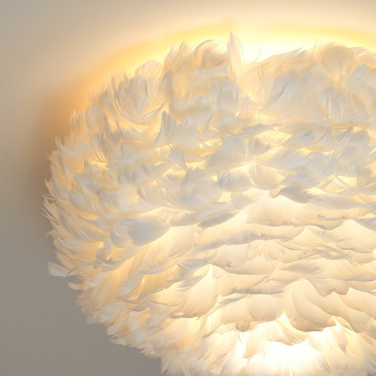 Zalore Premium Noordse kunst plafondlamp met veren