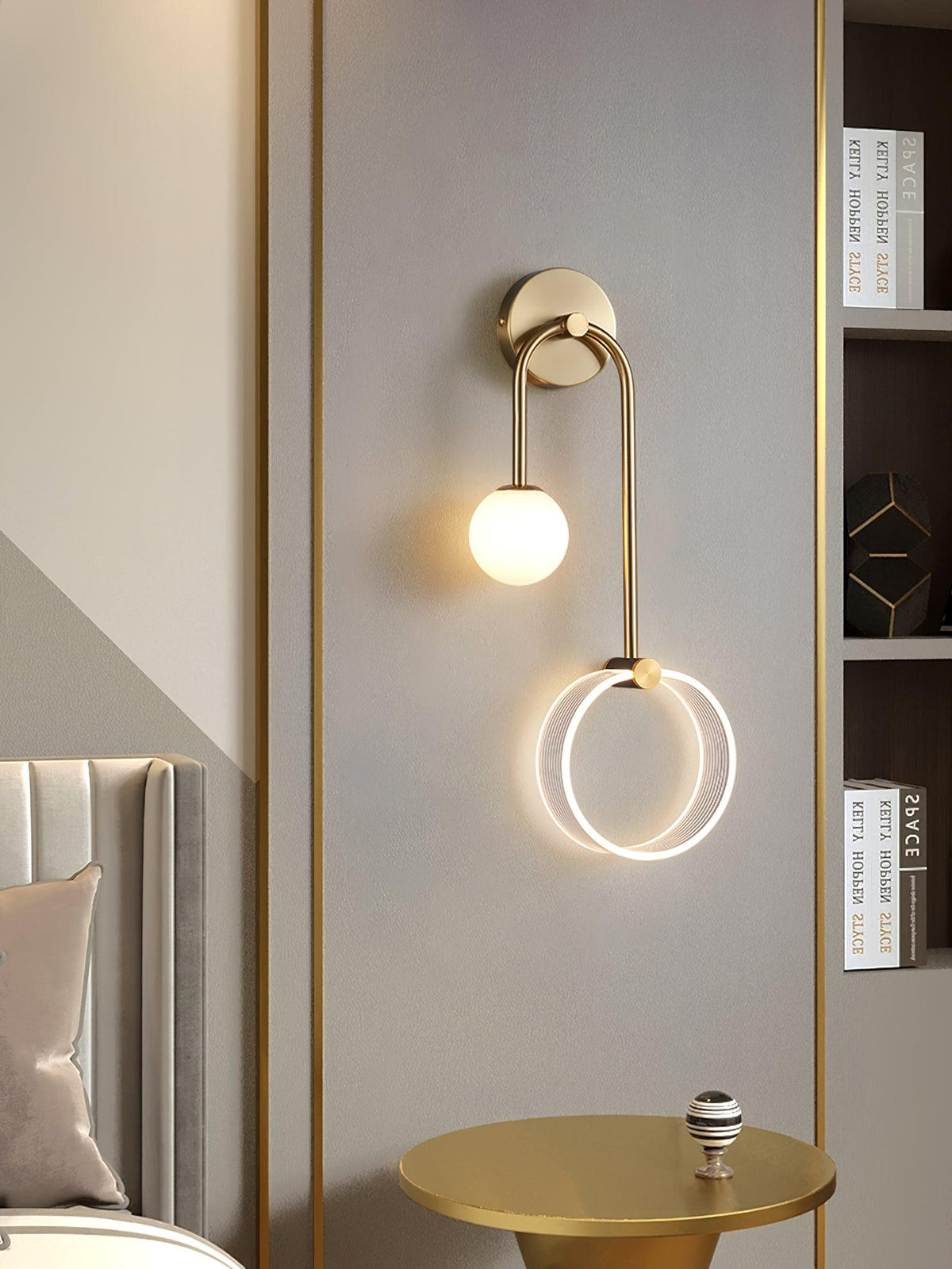 Warren modern Minimalistisch LED Messing Wandlamp