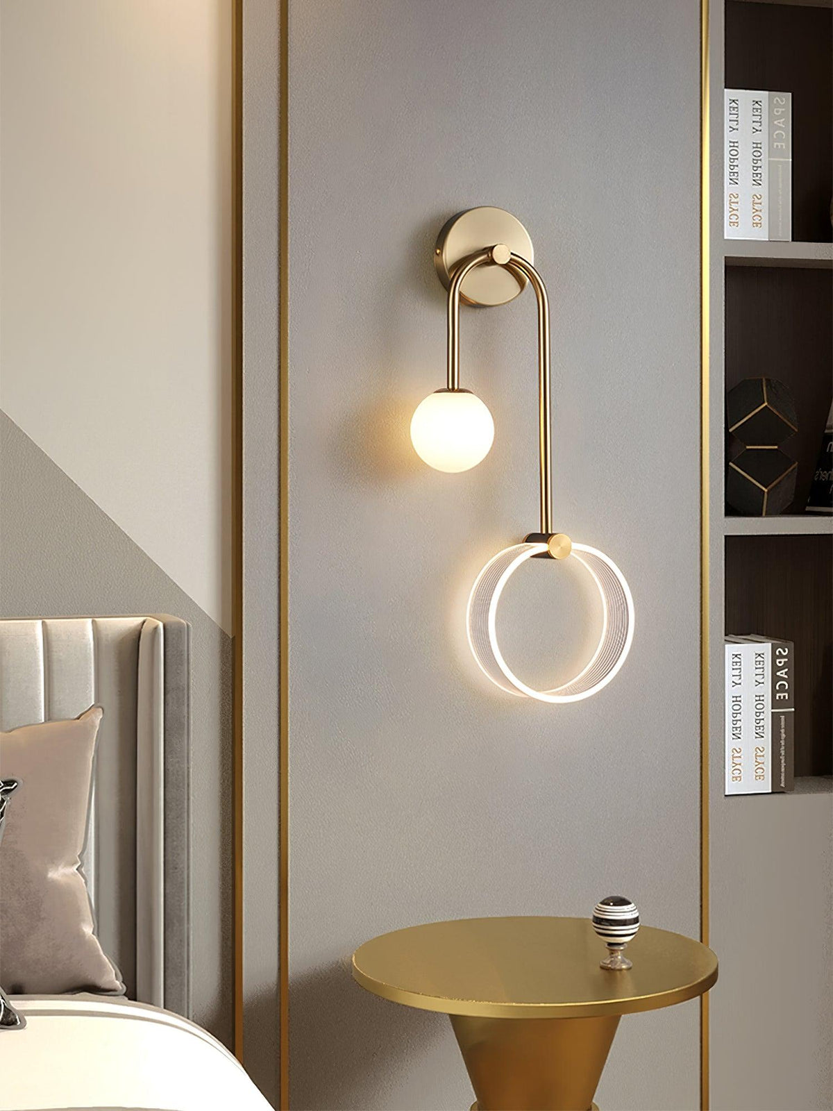 Warren modern Minimalistisch LED Messing Wandlamp