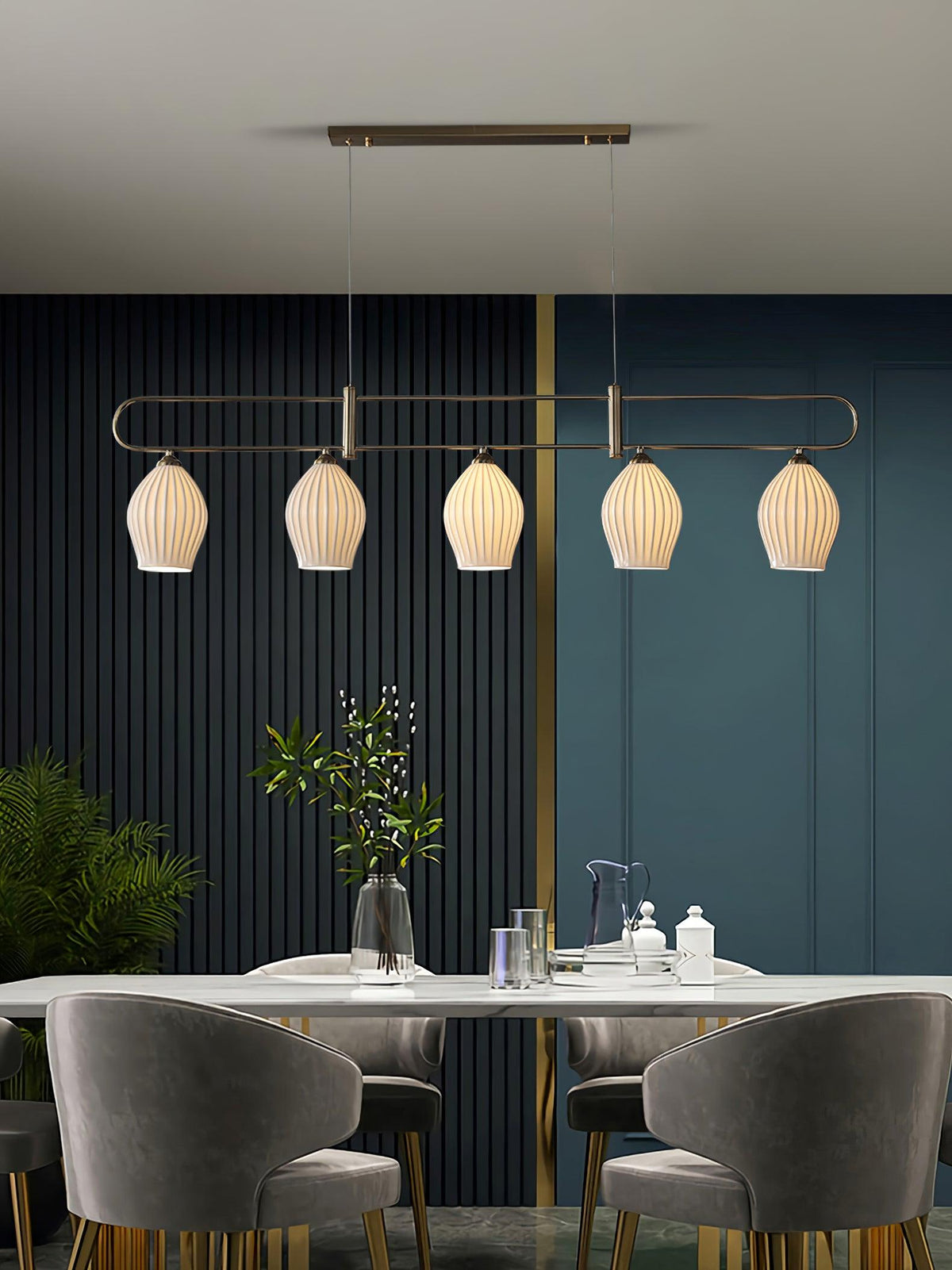 Arlirir moderne hanglamp met minimalistisch kunstwerk in keramiek