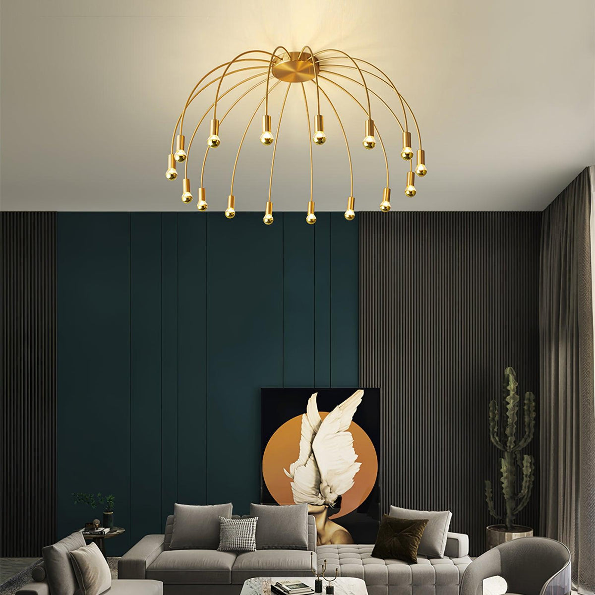 Sage luxe glas plafondlamp