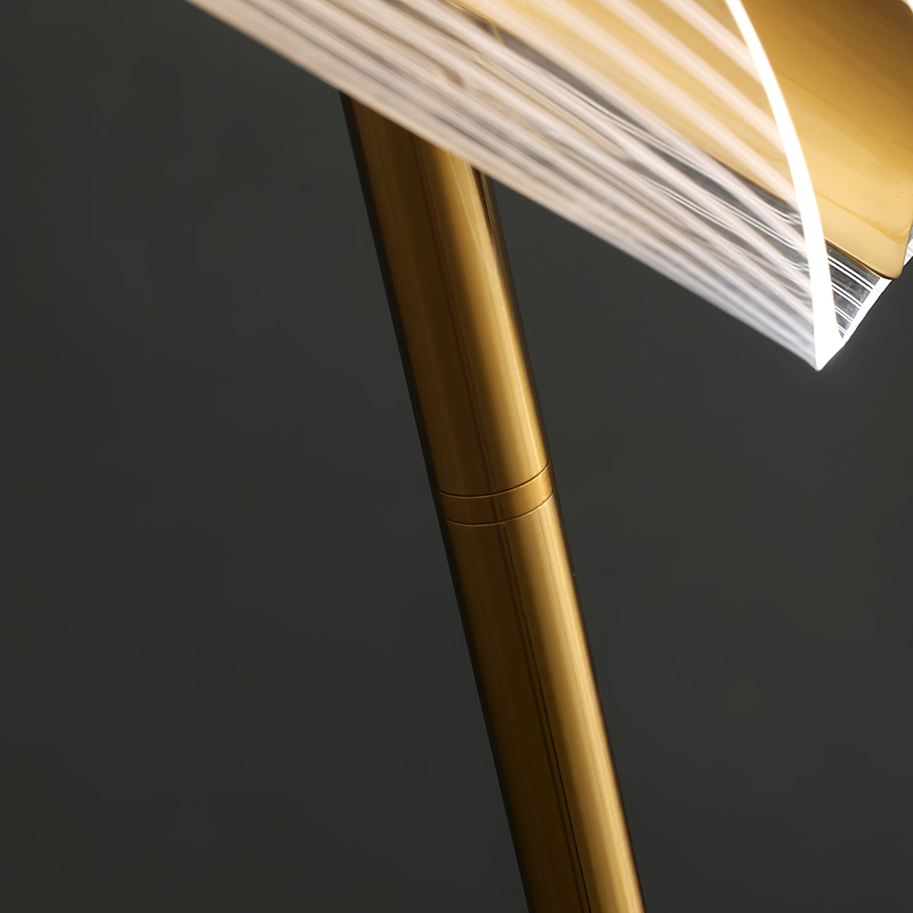 Salgado Moderne LED Vloerlamp Metaal/Acryl Goud Slaap/Woon/Eetkamer
