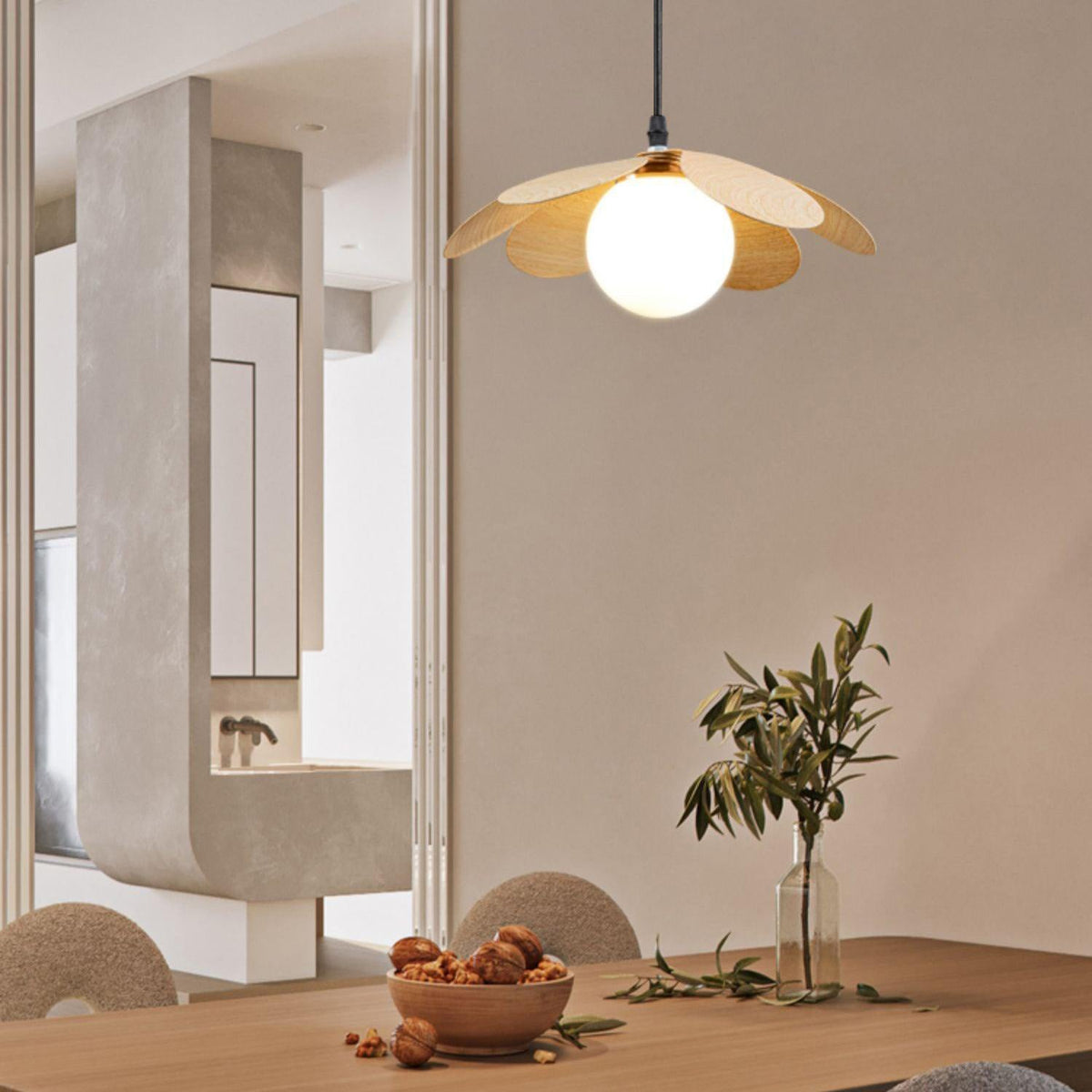 Arlenis hanglamp met glas in minimalistisch ontwerp