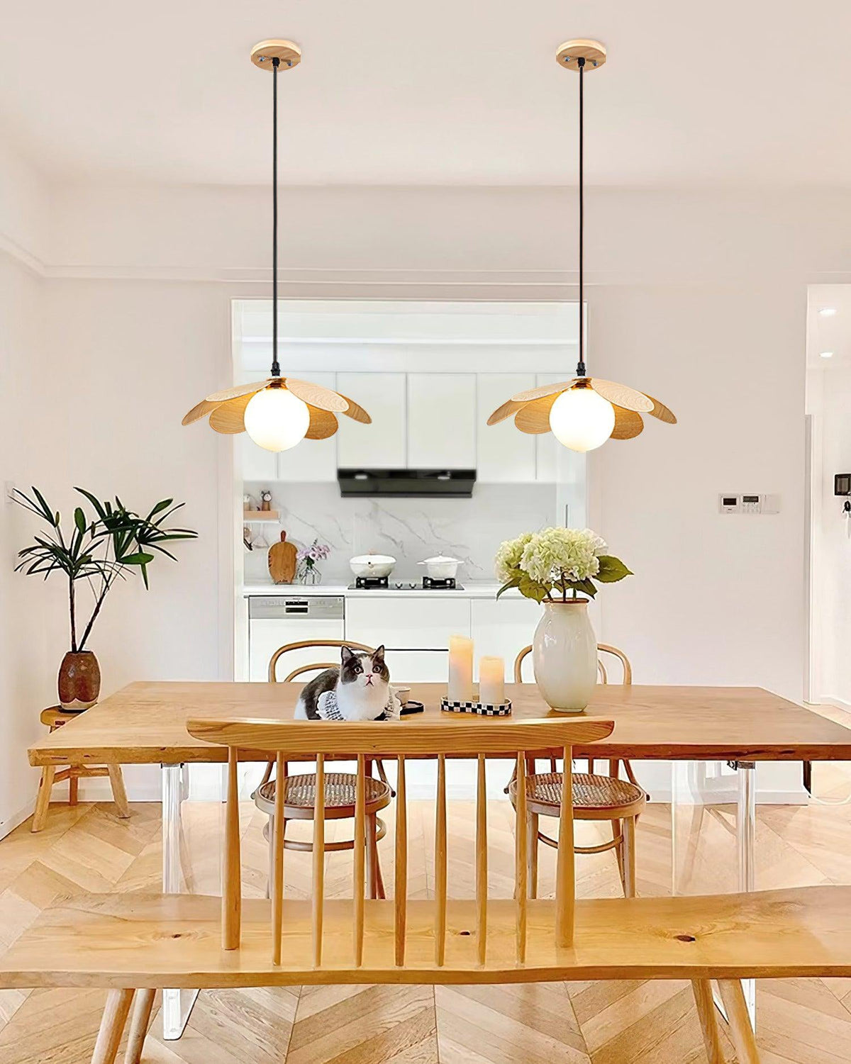 Arlenis hanglamp met glas in minimalistisch ontwerp
