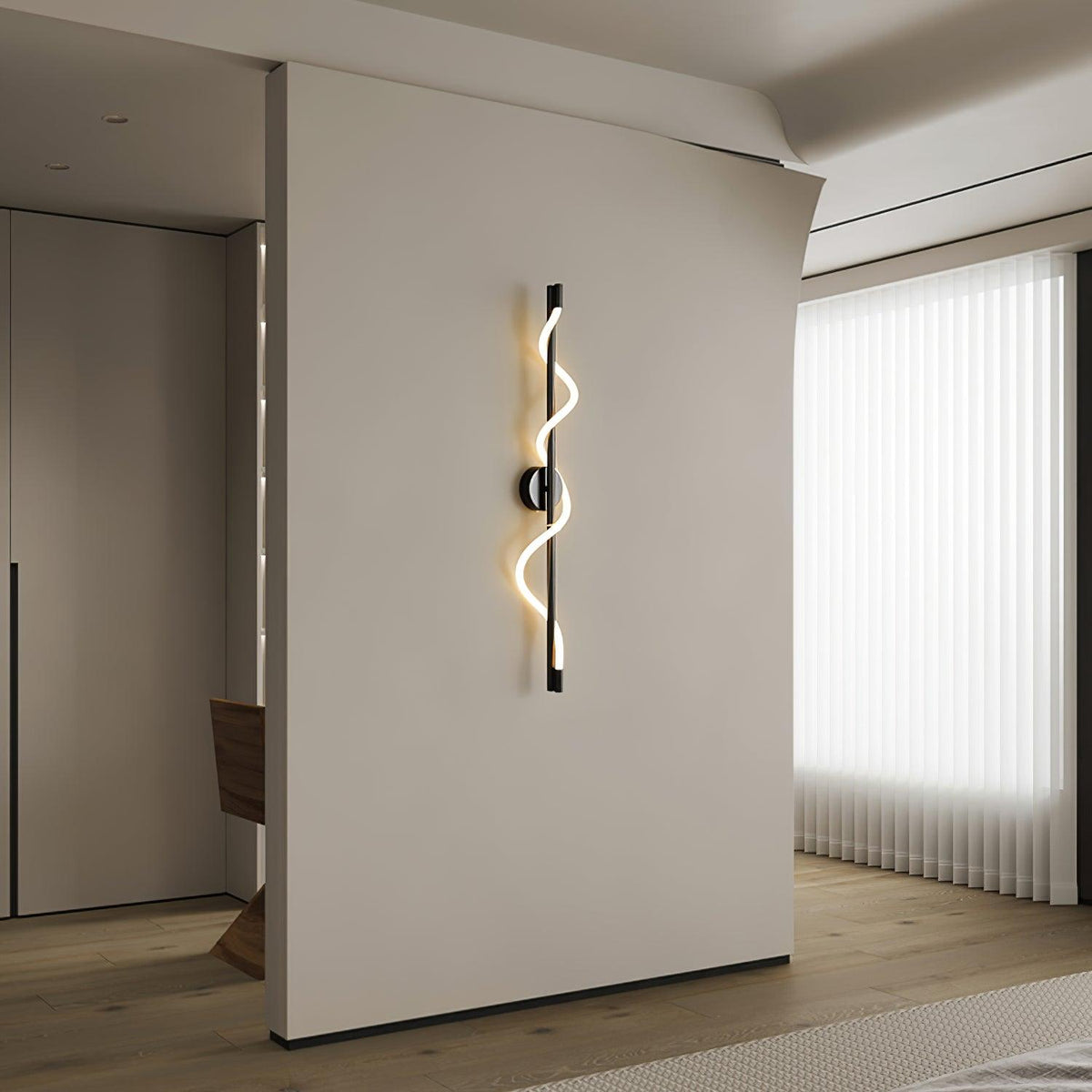 Nivelo sculpturale messing siliconen wandlamp