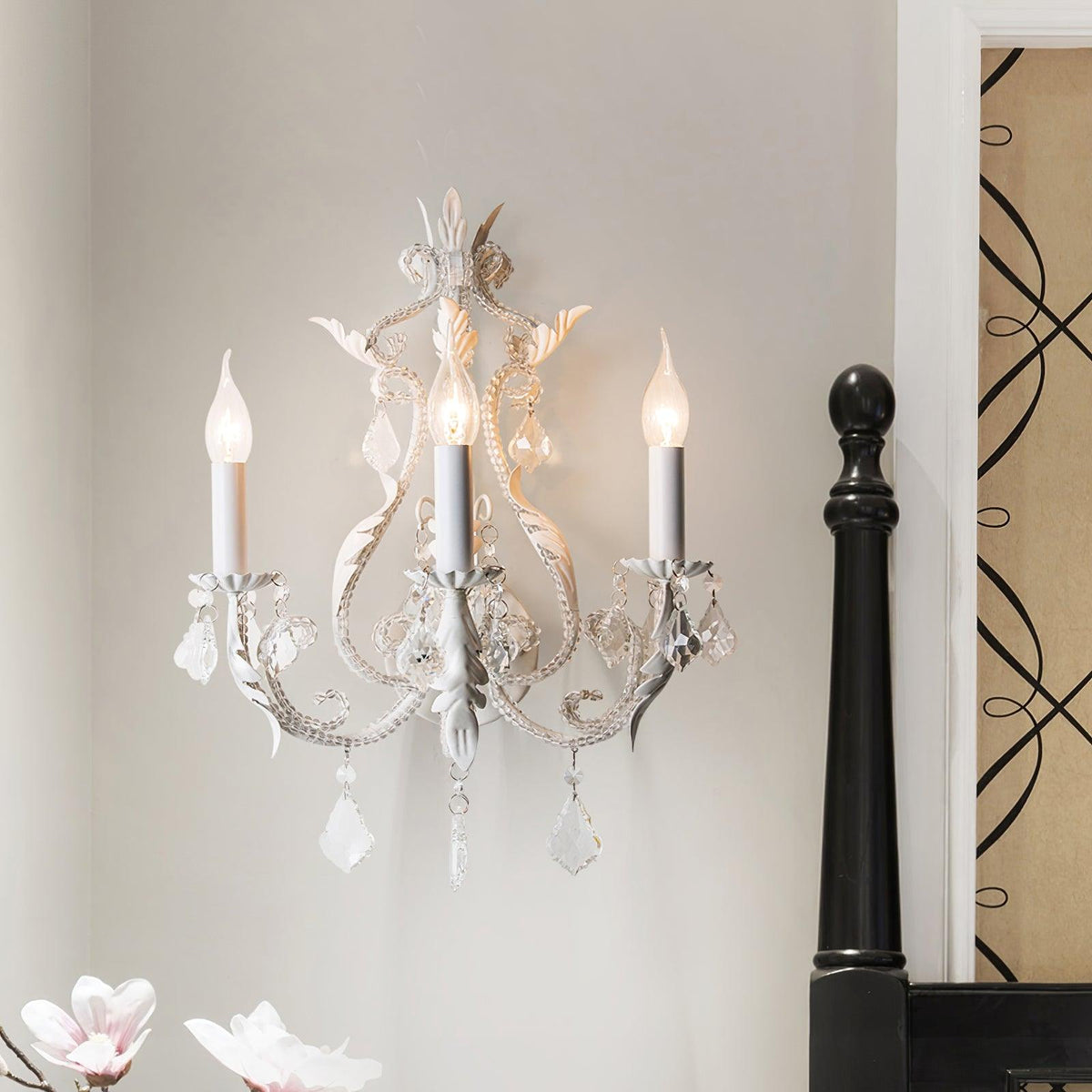 Xeldes traditionele kandelaar kristallen wandlamp