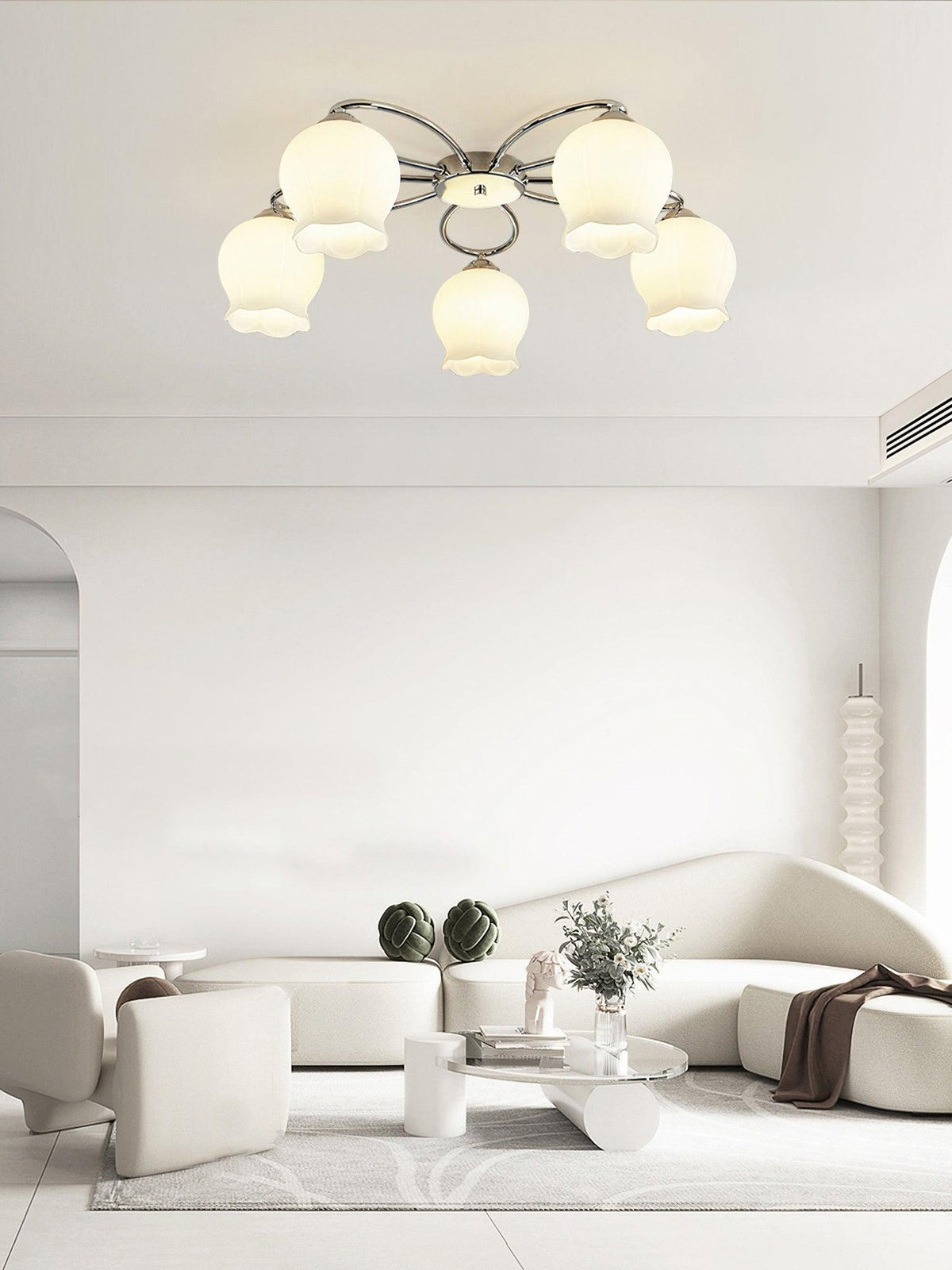 Oldore Premium elegantie Bloemmotief glas plafondlamp