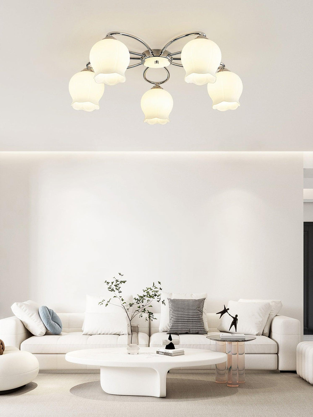 Oldore Premium elegantie Bloemmotief glas plafondlamp