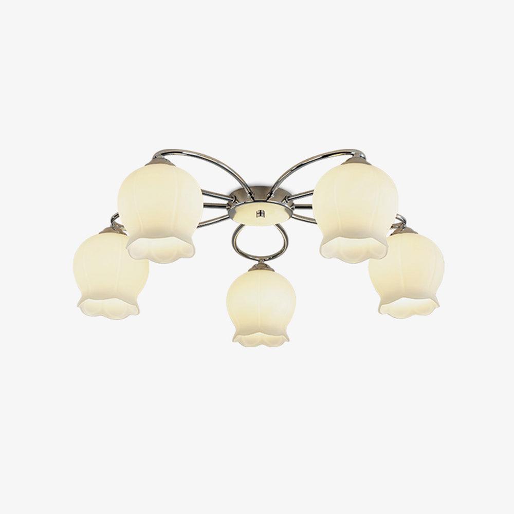 Oldore Premium elegantie Bloemmotief glas plafondlamp