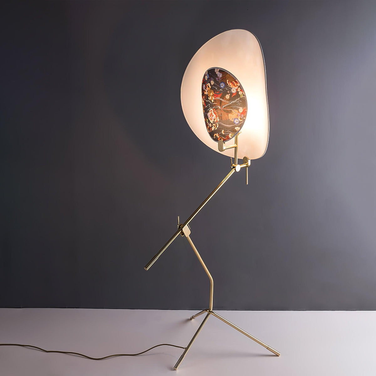 Unexin messing vloerlamp