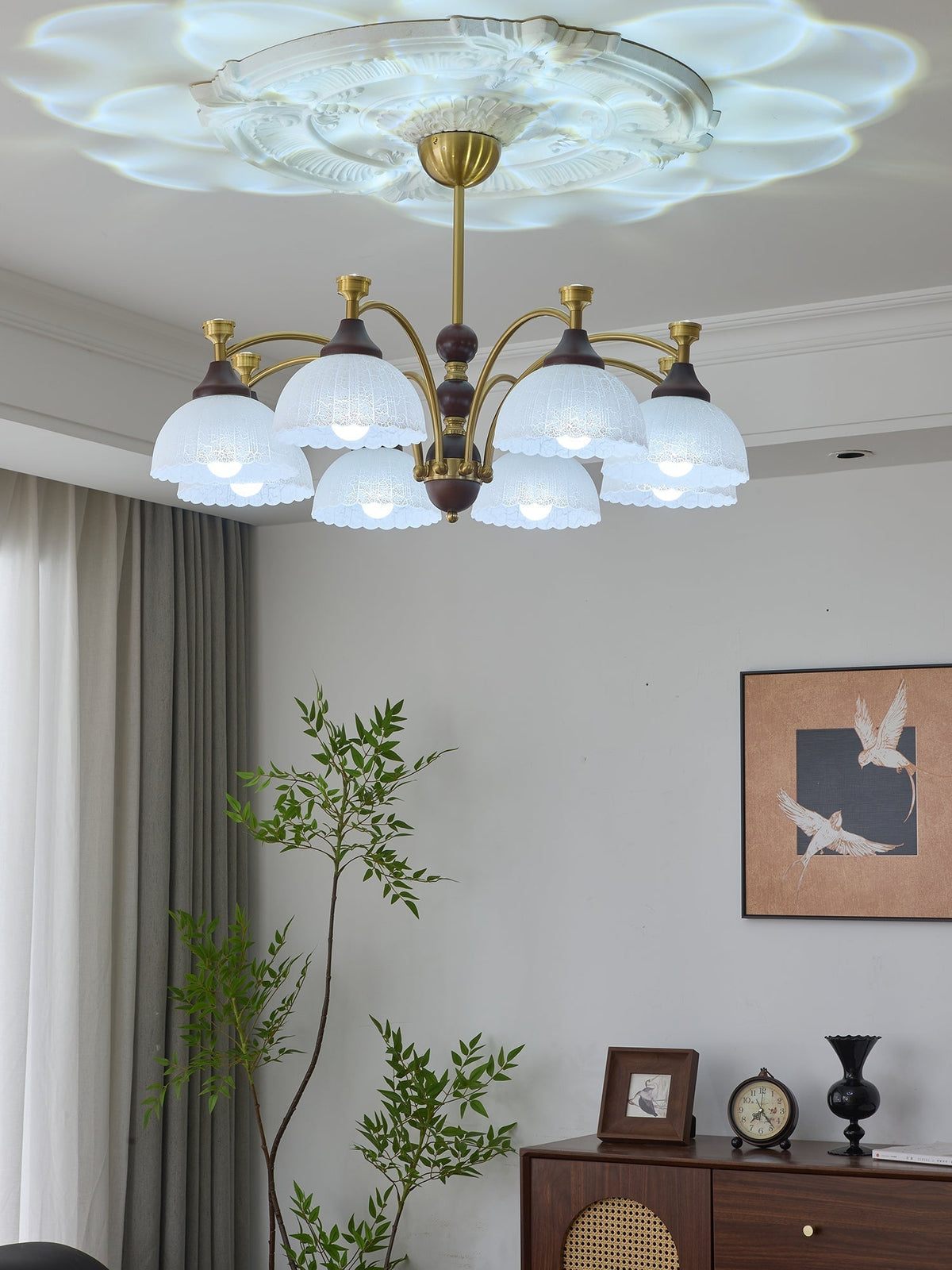 Vosolir Traditionele Elegantie Houten Kroonluchter
